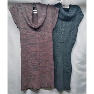 2 Short Sleeve Sweater Dresses